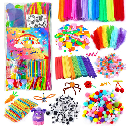 Itopstar Arts and Crafts Supplies Kit Craft Set for Kids-Art Supplies Kids Art Supplies for Preschool, Homeschool and Kindergarten DIY Crafting
