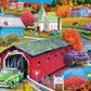 Masterpieces Country Escapes Hill Village Covered Bridge 500 Piece Puzzle - Eco-Friendly, Matte Finish, Random Cut, Bonus Poster, Ages 14+