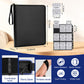 Card Binder - 720 Capacity, Zippered Trading Card Holder for MTG, Sports & Collectible Cards - Acid-Free, Durable & Travel-Friendly Storage (Black, 9