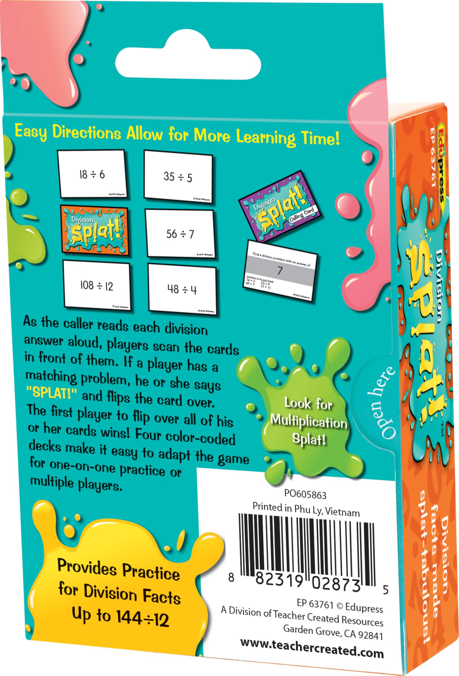 Teacher Created Resources Splat™ Game: Division (EP63761)