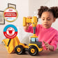 Build-A-Buddy John Deere Dump Truck Toy - Buildable Dump Truck Take Apart Toys with Toy Drill - AA Batteries Included - STEM Building Toys - Yellow