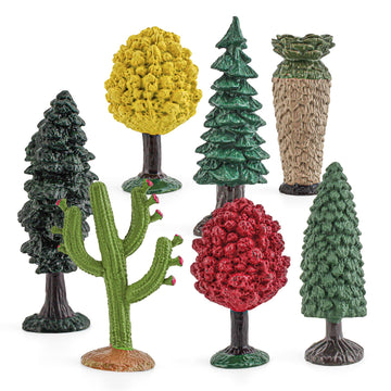 GUFOPONAS Realistic Plastic Trees Toys Plant Toy Set for Kids Sensory Bins Learning Toys Realistic Food Figurines School Projects Sand Box Decor