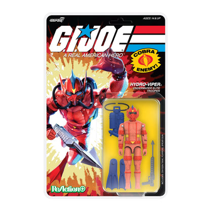 Super7 Reaction+ G.I. Joe Hydro Viper (Comic) - 4" G.I. Joe Action Figure with Accessories - Classic Cartoon Collectibles and Retro Toys