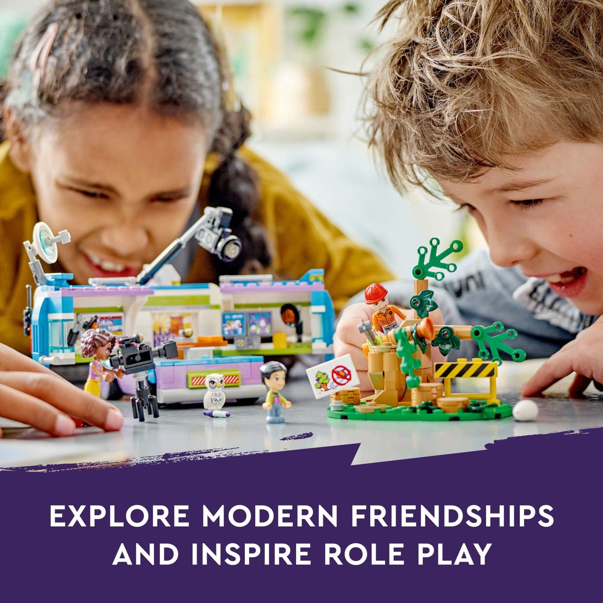 LEGO Friends Newsroom Van 41749 Building Toy Set, Creative Fun for Ages 6+, Includes Accessories So Kids Can Pretend to Film and Report The News,