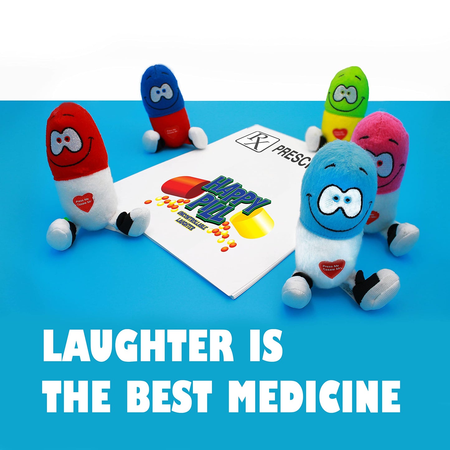 Just For Laughs Giggling Happy Pill Plush