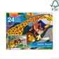 Melissa & Doug Safari Social Jumbo Floor Puzzle (24 Pieces, 2 x 3 Feet), Jigsaw Puzzle for Preschoolers and Kids Ages 3+ - FSC Certified