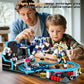 Robot Space Roller Coaster Building Toy for Kids,1293 Pieces Roller Coaster Amusement Park Block Building Set, Interactive Space Station Construction