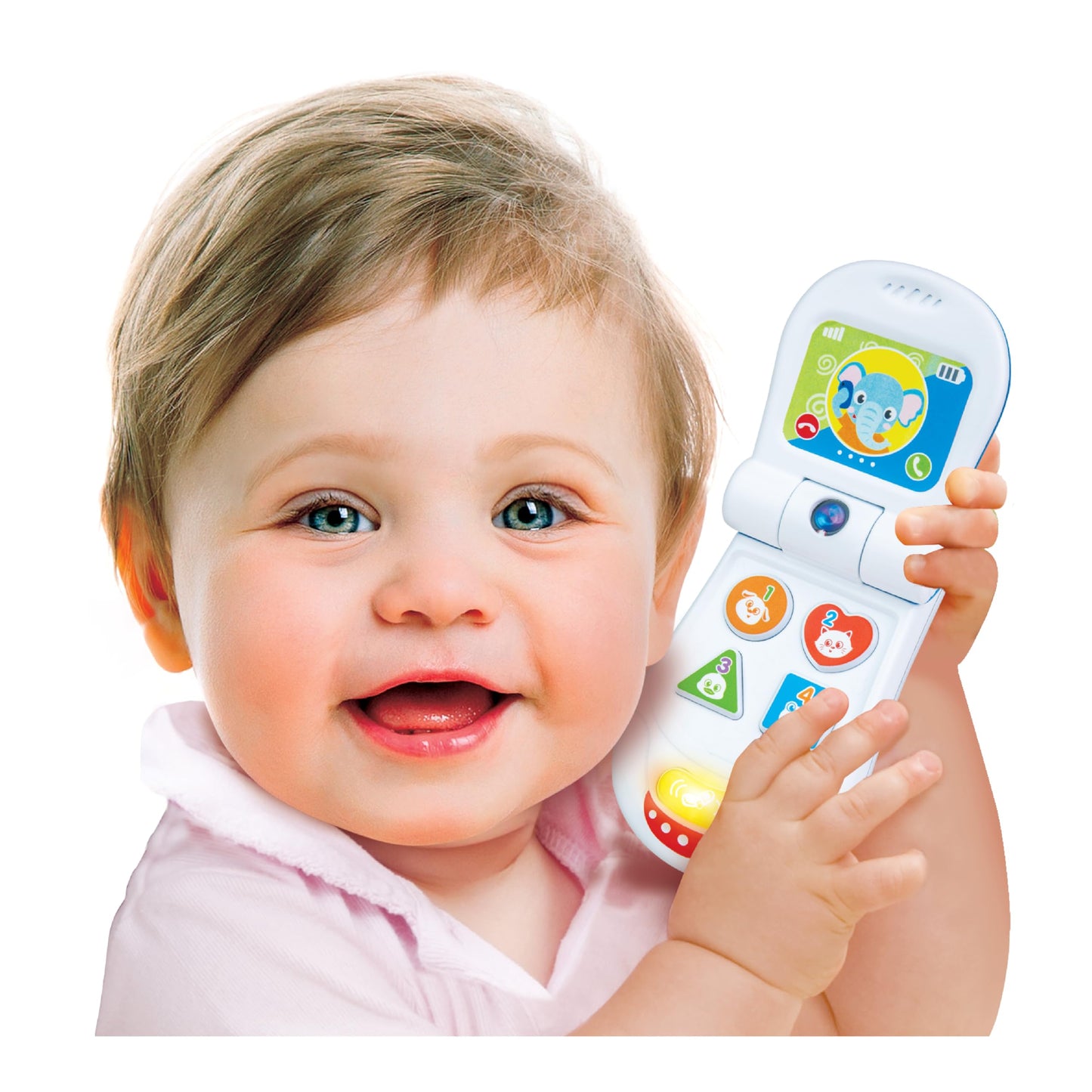 Winfun Baby Light 'n Sounds 3-Piece Set - Interactive Cell Phone, Keys & Remote with Lights, Sounds & Mirror - Sensory & Motor Skill Development Toy