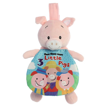 Aurora® Engaging Story Pals™ 3 Little Pigs Baby Stuffed Animal - Soft Book for Parents to Create a Bedtime Routine - Perfect for Nusery Decor, Cribs