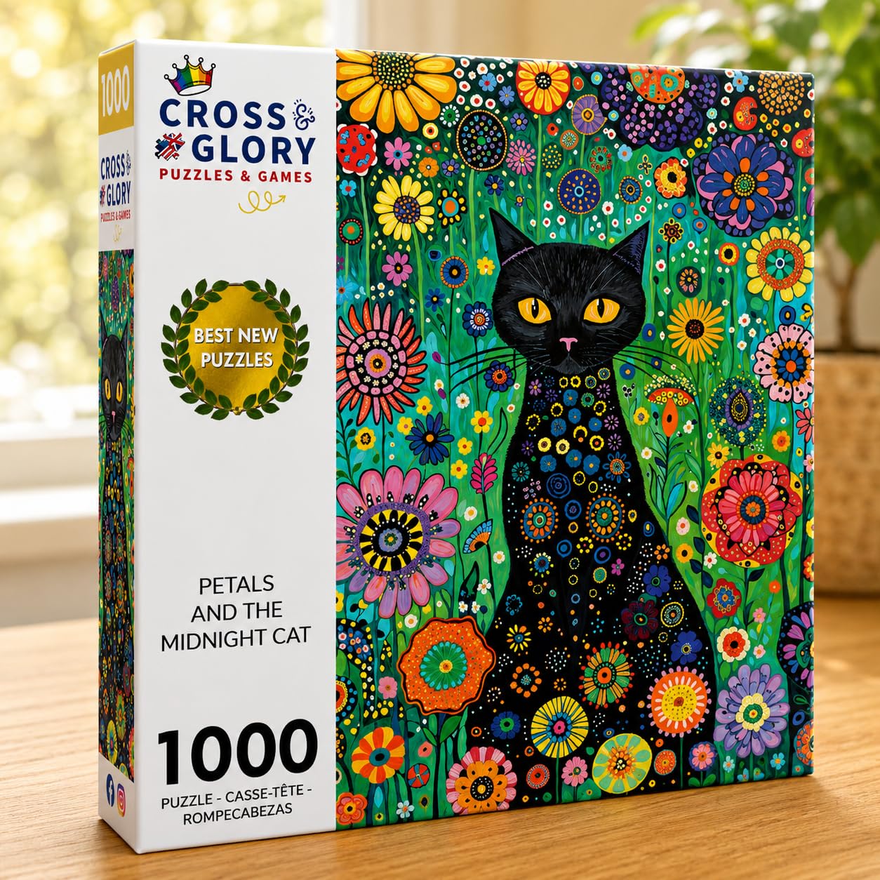 Cross & Glory | Jigsaw Puzzles for Adults | Petals and The Midnight Cat