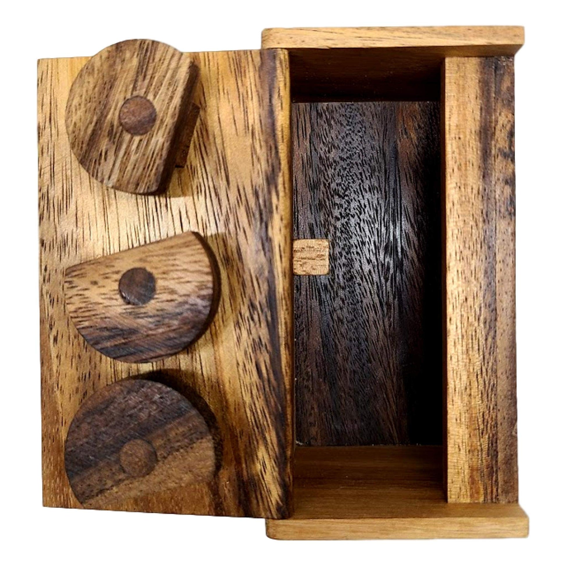 3 Wheel Combination Secret Lock Puzzle Box