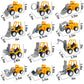 Juuxncgv 24PCS Mini Construction Vehicles,Play Figure Vehicles,Pull Back Engineering Vehicles,Toy Figure Construction Vehicles,Small Construction Toys