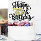 Leetaivie Happy 75th Birthday Cake Topper, 75th Birthday Cake Decorations