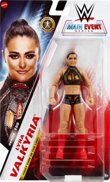 Mattel WWE Lyra Valkyria Action Figure, Main Event Series #155 6-inch Collectible with 10 Articulation Points & Life-Like Look