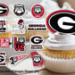 Georgia Bulldog Cupcake Toppers UGA Cake Party Decorations 24 Pcs