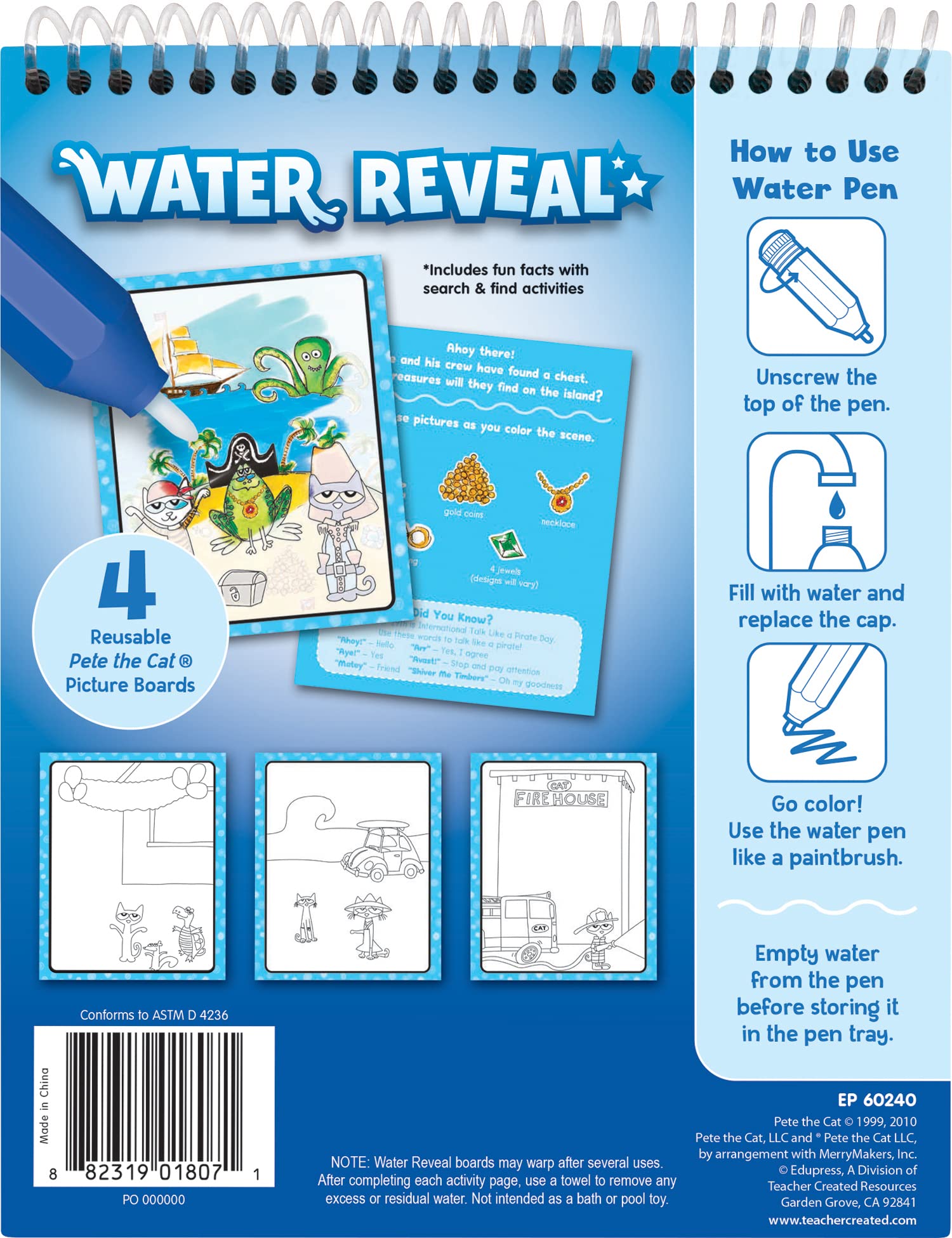 Teacher Created Resources Pete the Cat® Water Reveal (EP60240)