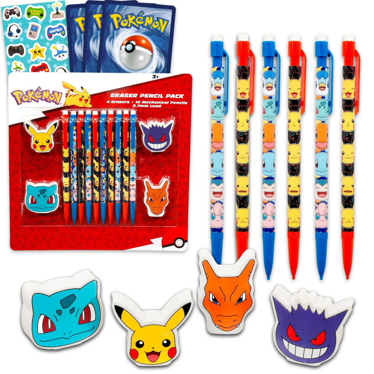 Pokemon Mechanical Pencils 10 Pack School Supplies Bundle
