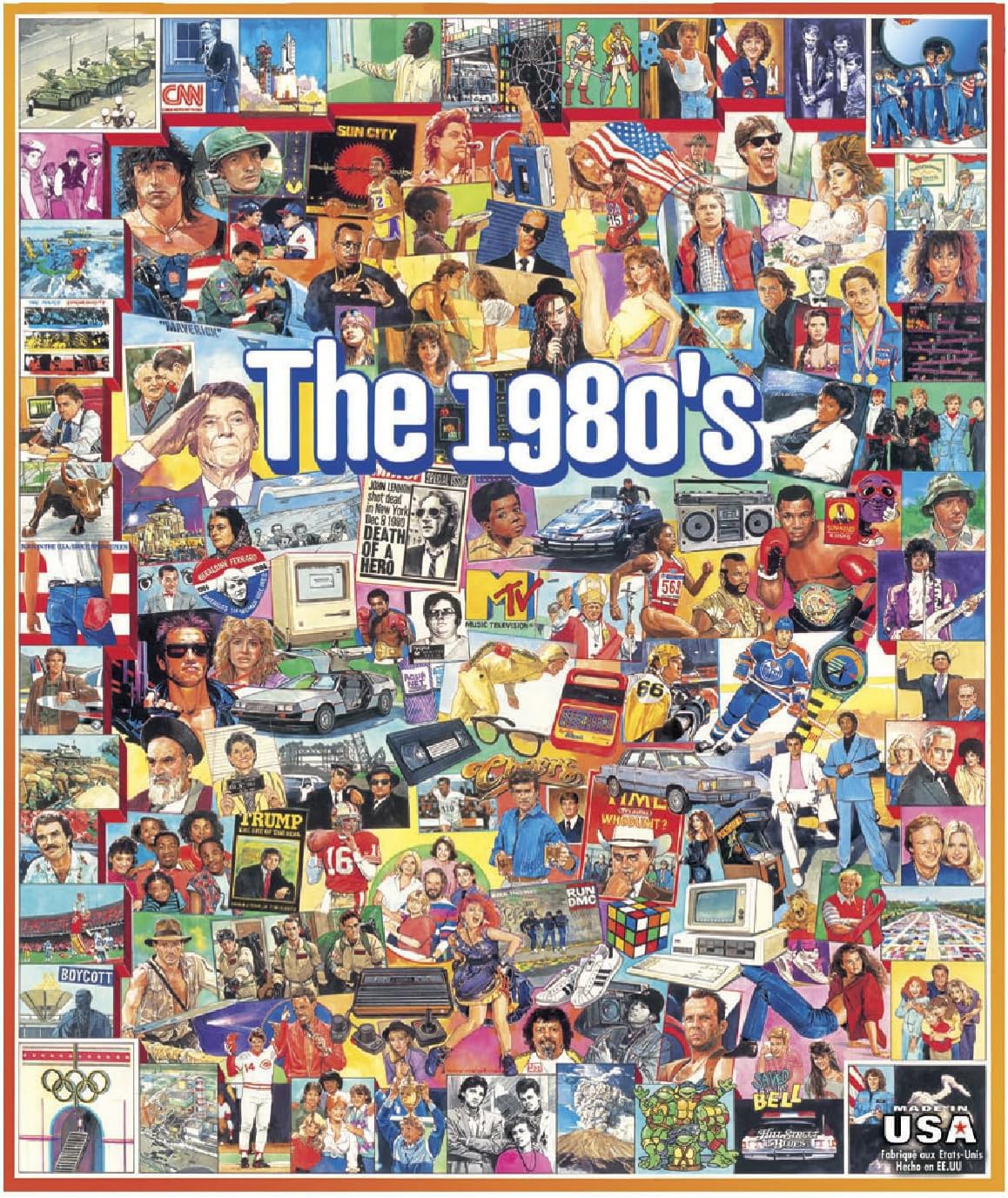 White Mountain 1000 Piece Jigsaw Puzzle Nostolgic 1980s Icon, The Eighties