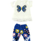 American Fashion World Butterfly Pants Set for 14-Inch Dolls | Premium Quality & Trendy Design | Dolls Clothes | Outfit Fashions for Dolls for Popular