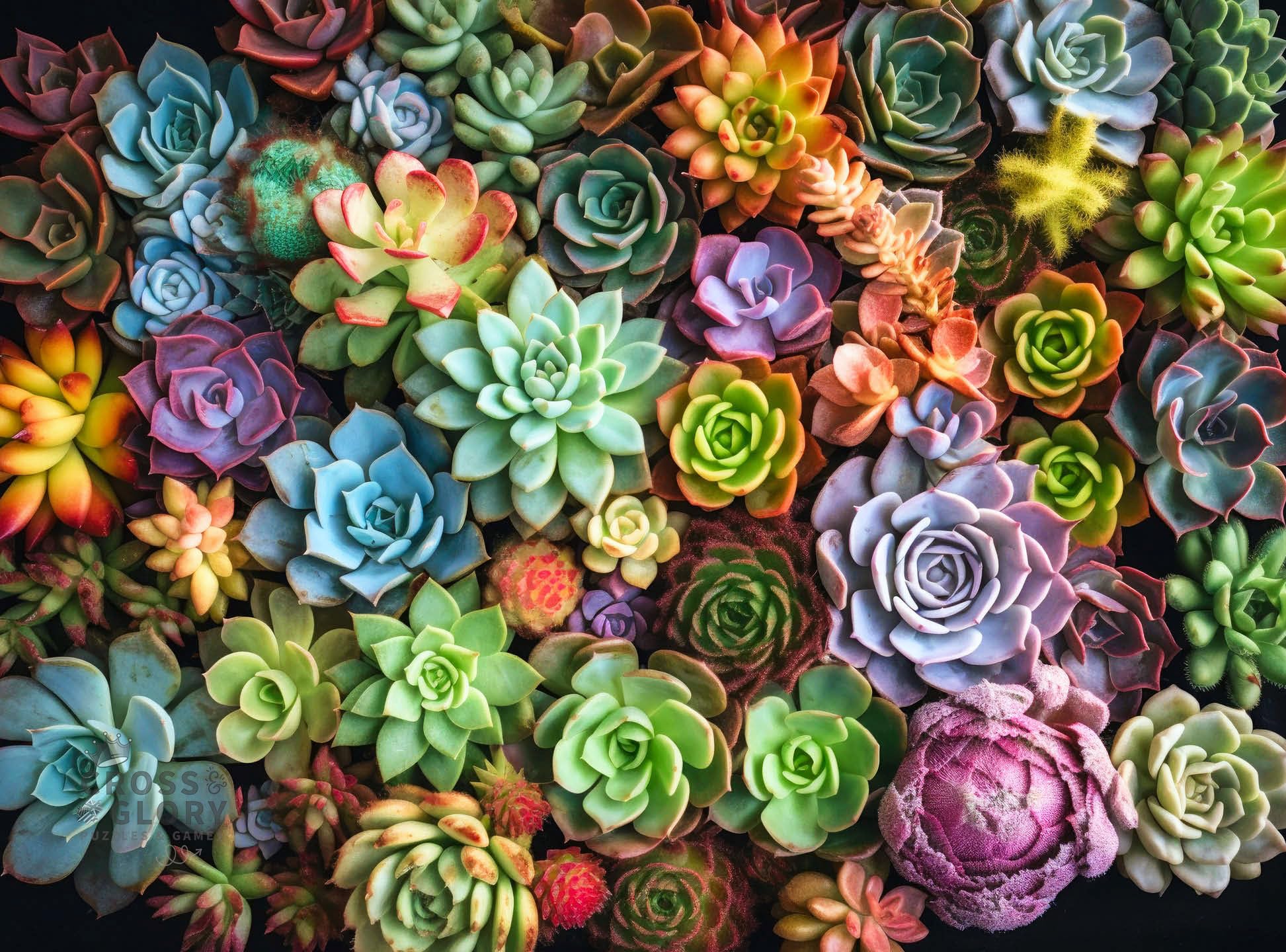 Cross & Glory | 1000 Piece Jigsaw Puzzles for Adults | Succulent Symphony