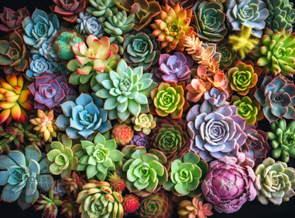Cross & Glory | 1000 Piece Jigsaw Puzzles for Adults | Succulent Symphony