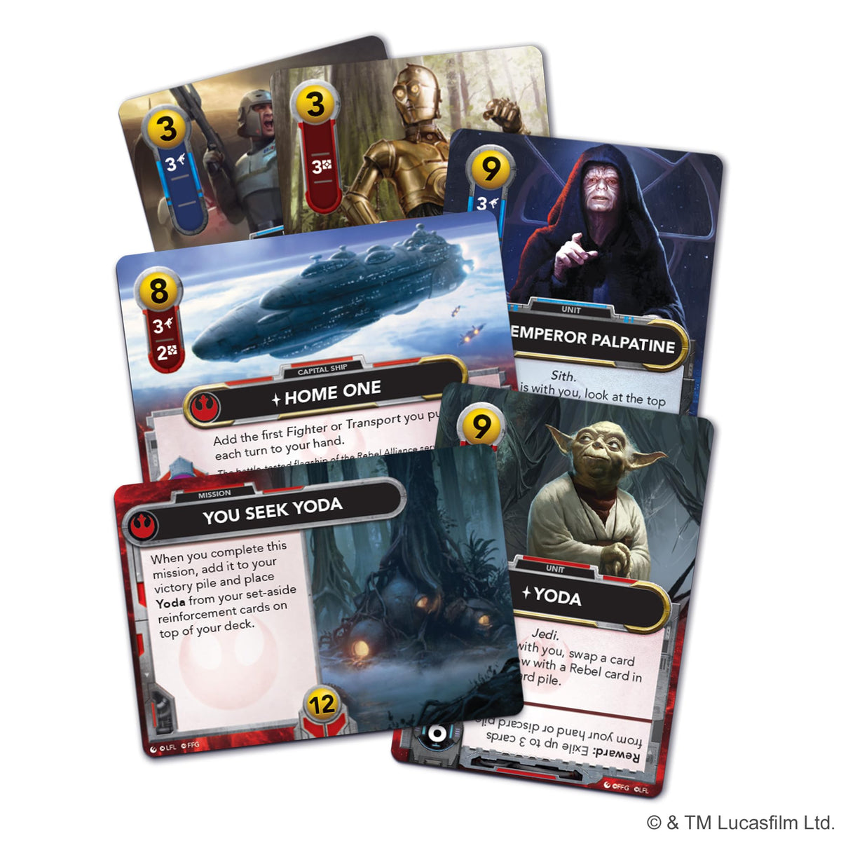 Star Wars The Deckbuilding Game Rebel & Empire Reinforcements Expansion - Strategy Card Game Add-On with Yoda, Palpatine, Thrawn & Campaign Mode