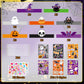 Sealmic 24 Set Halloween Crown Headband Paper Adjustable Hats with Elastic Bands with Themed Stickers Activities Party Favors Pumpkin Ghost Bat