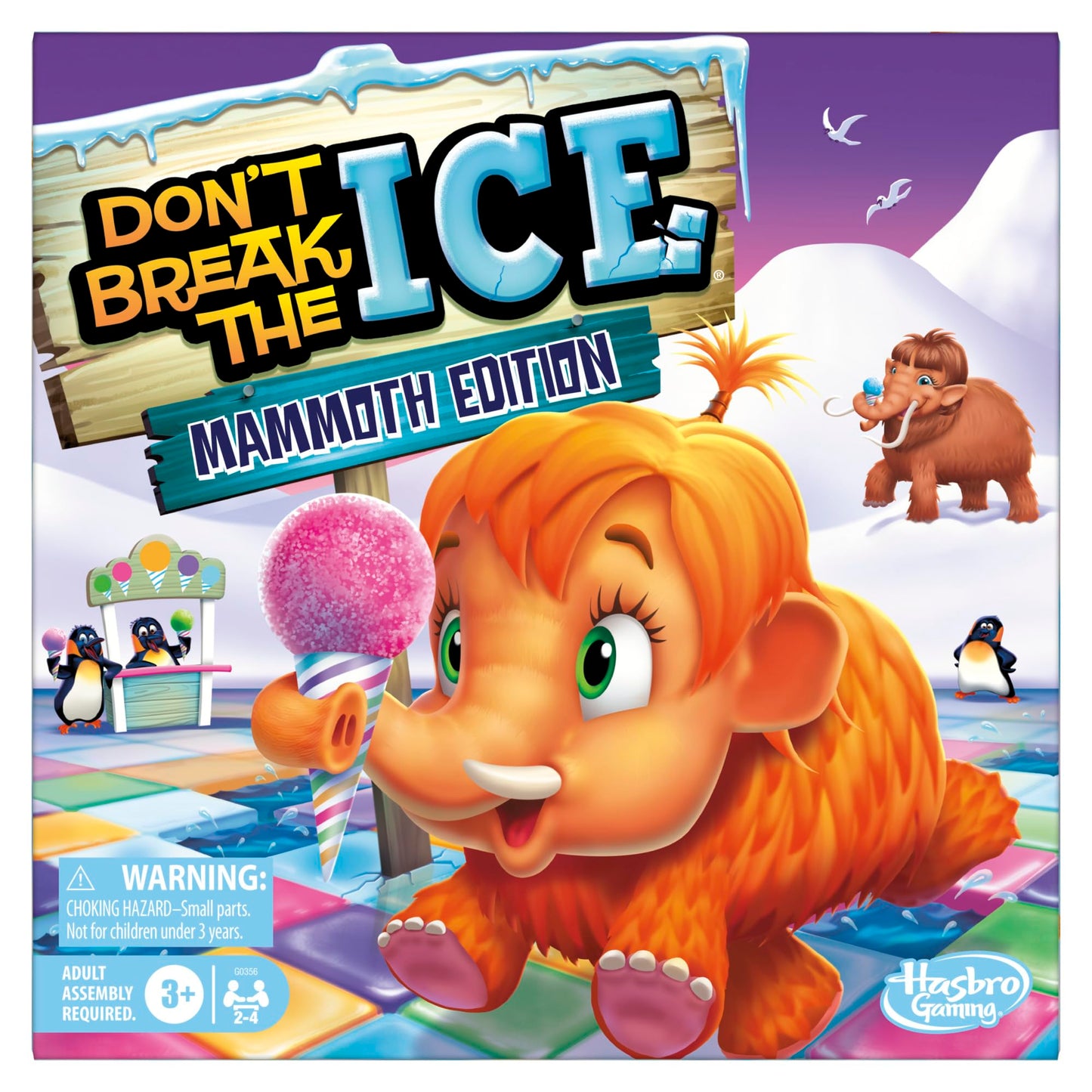 Hasbro Gaming Don’t Break The Ice Mammoth Edition Board Game | Ages 3 and Up | 2 to 4 Players | Preschool and Kids Games | Easter Gifts for Boys