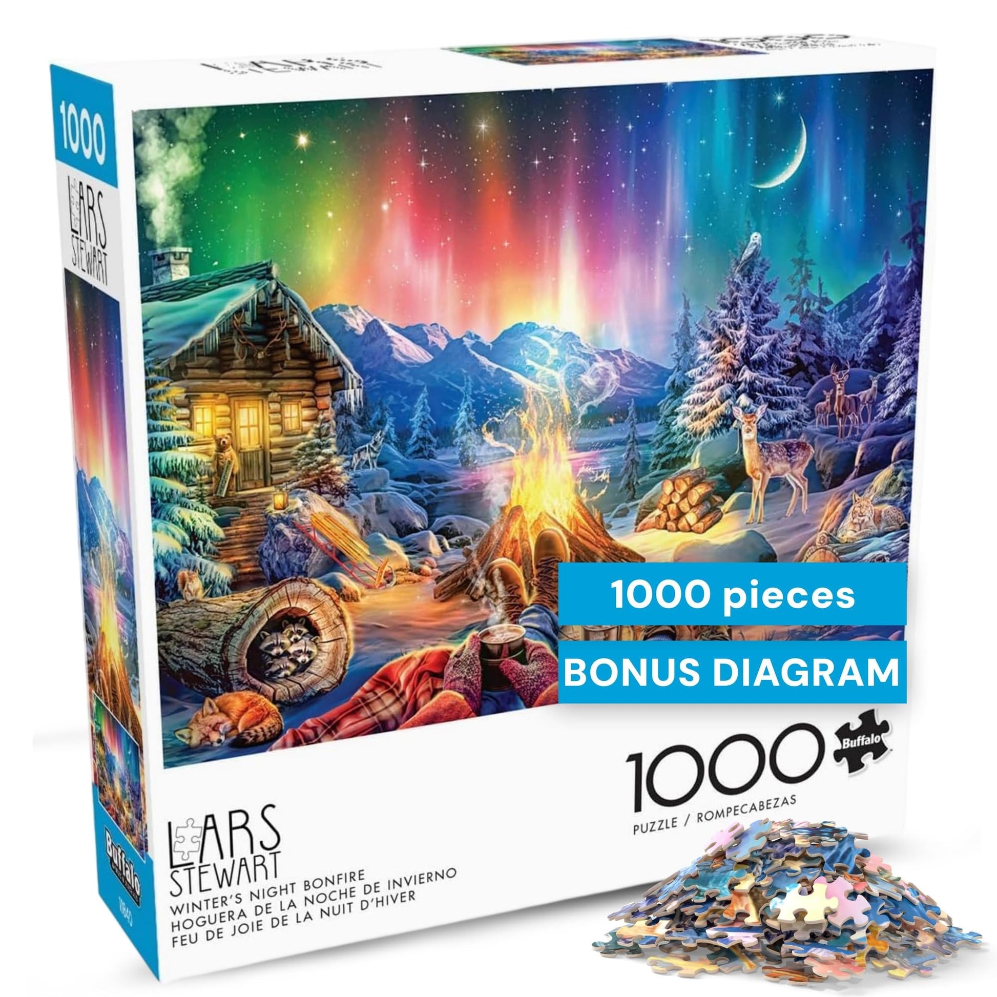 Buffalo Games - Winter's Night Bonfire - 1000 Piece Puzzle for Adults