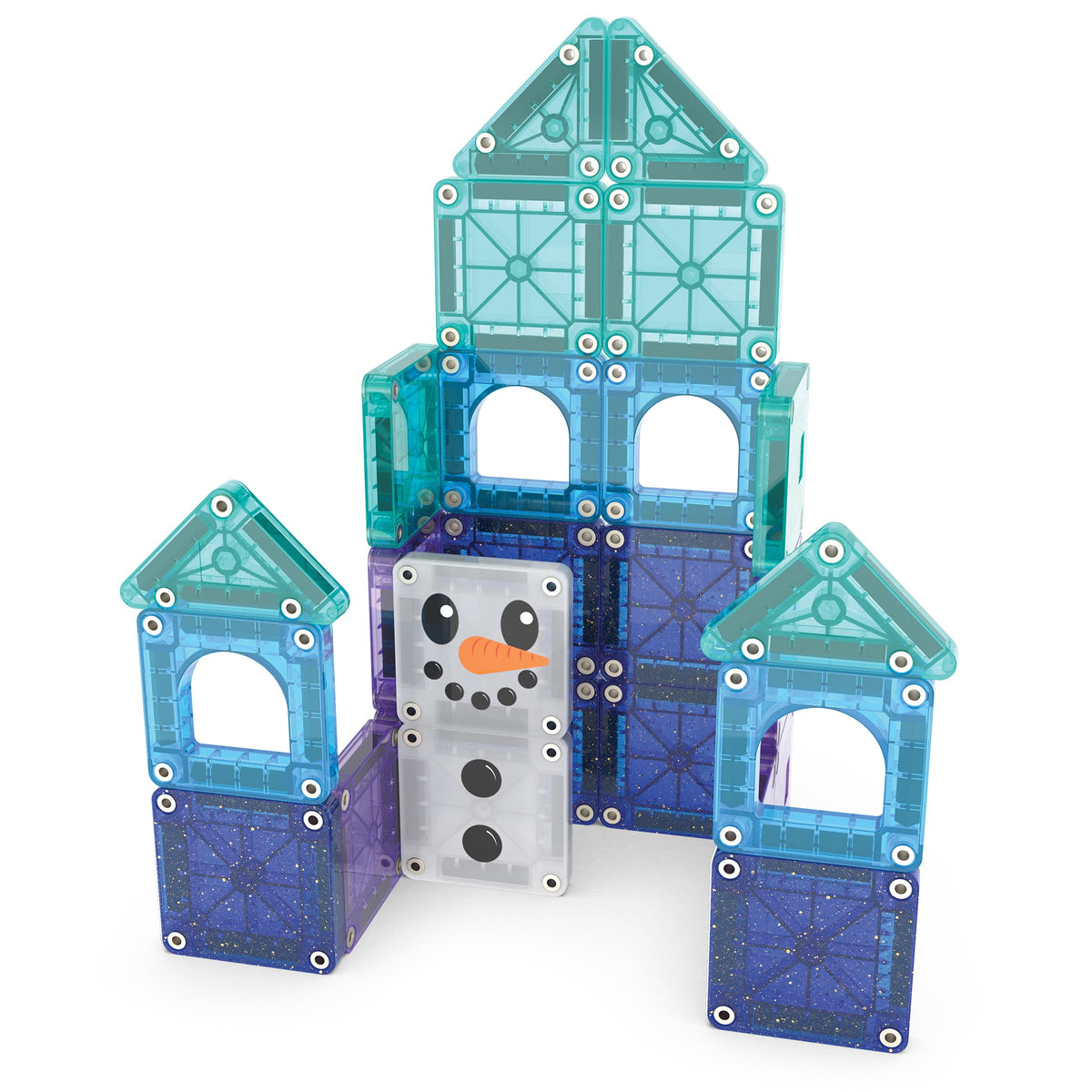 MAGNA-TILES microMAGS 26-Piece Winter Wonder Travel Set, The Original Magnetic Building Brand - 12 Pack