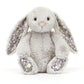 Jellycat Blossom Silver Bunny Bloom Stuffed Animal, Medium