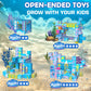 OOIEWPQ 70PCS Magnetic Building Blocks for Kids Ages 4-8, Light-Up Transparent Magnet Cubes for Ocean World Build, STEM Toys for Boys Girls Toddlers