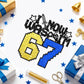 I WAS 6 NOW I'M 7 Cake Topper, 6 7 Birthday Decorations for Boy 7 Year Old