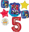5th Birthday Party Supplies 7pc Transformer's Foil Balloons Decorations