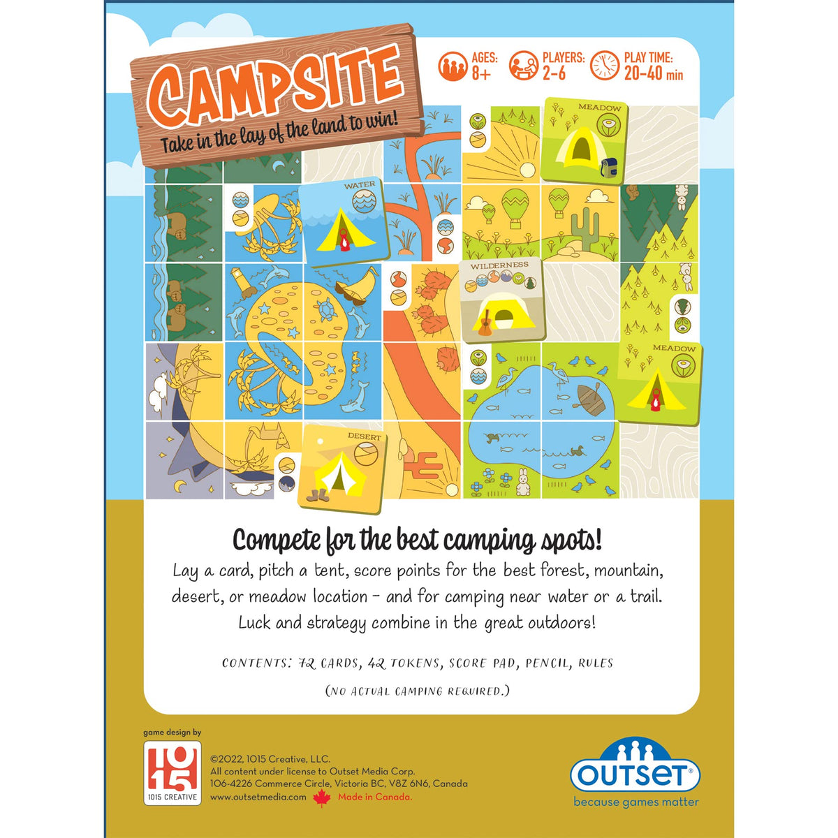 Campsite - Camping Strategy Game by Outset - for Ages 8+