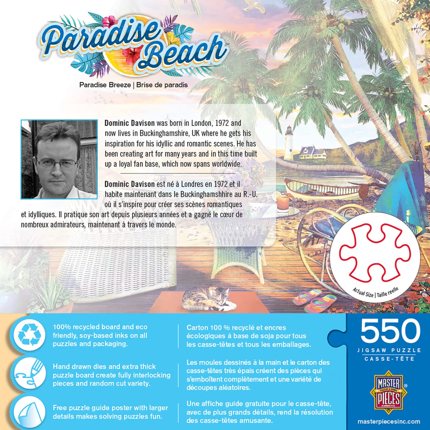 MasterPieces 550 Piece Jigsaw Puzzle for Adults, Family, Or Youth - Paradise Breeze - 18"x24"