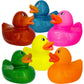 The Dreidel Company Giant Glitter Rubber Duck Toy with Sound Assortment Duckies for Kids, Bath Birthday Gifts Baby Showers Summer Beach and Pool