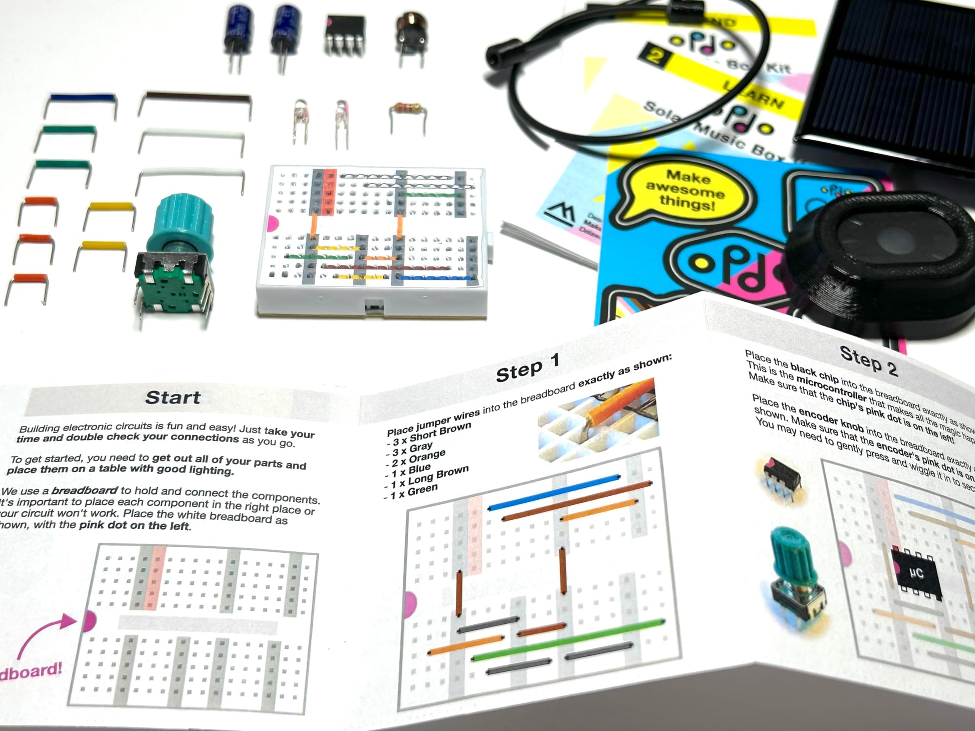 opdo Solar Music Box Kit | Turn Sunlight into Sound | STEM/STEAM DIY Circuit | Ages 9+ | Generative Musical Instrument | Ohio Made | Millions of Tonal
