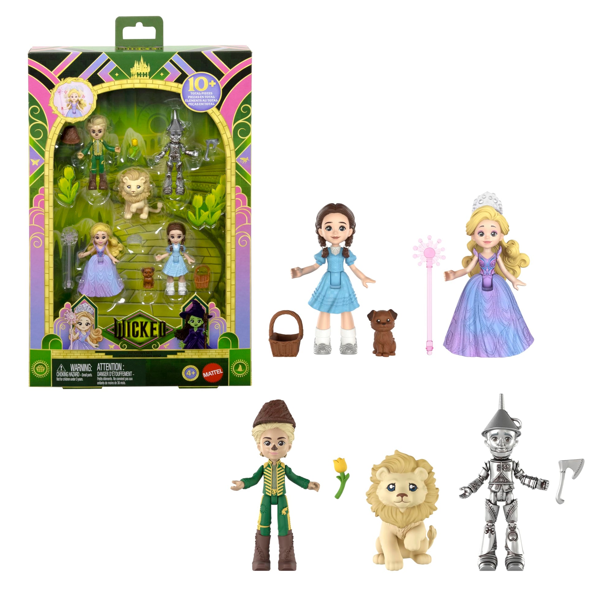 Mattel Universal Pictures’ Wicked: for Good Oz Story Set 5 Small Dolls Wearing Signature Looks, 1 Animal Friend & 5 Storytelling Accessories