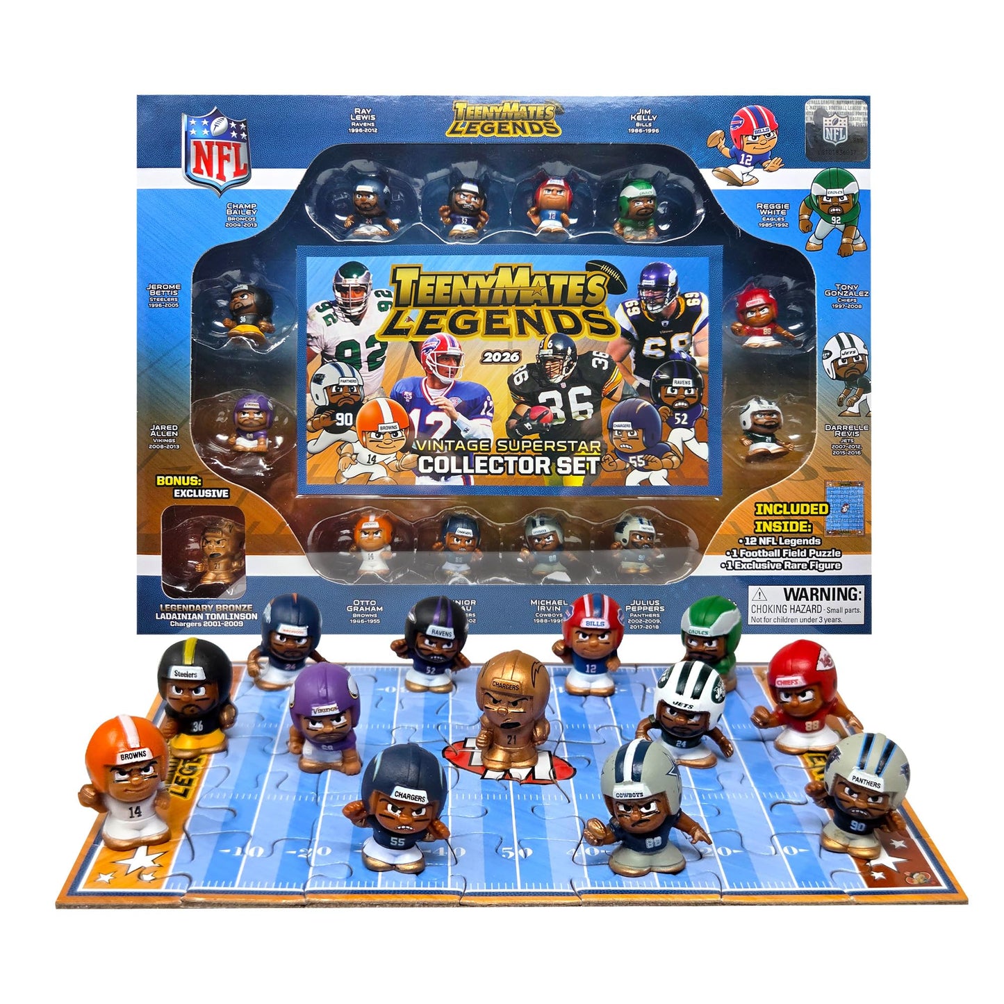 Party Animal TeenyMates NFL Football Legends Action Figures Gift Set