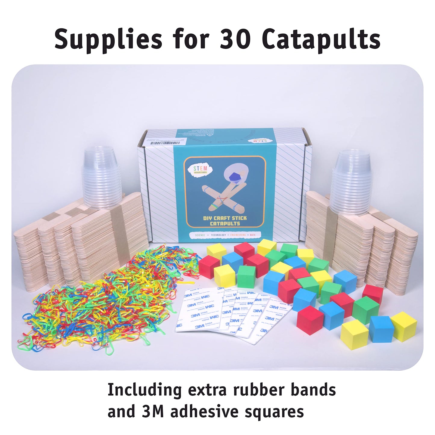 Catapult Kit for Kids, 30-Pack - 30 Mini Catapults for Classrooms, Ages 8+