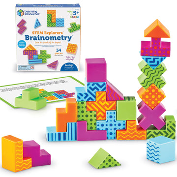 Learning Resources STEM Explorers Brainometry - 3D Puzzle Games for Kids, Kids Travel Games, Brain Teaser Puzzles, Pattern Memory Game, Brain Game