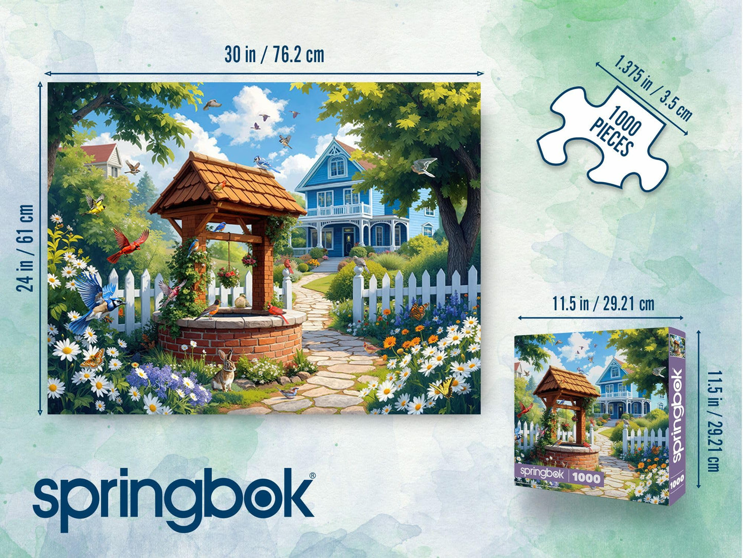 Springbok Wishing Well Garden 1000 Piece Jigsaw Puzzle for Adults