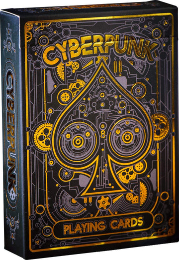 Cyberpunk Gold Playing Cards, Cardistry Decks, White Deck of Playing Cards for Kids & Adults, Cool Playing Cards with Card Game e-Book, Unique Playing