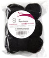 2 inch Black Pom-Poms, 8 Pack