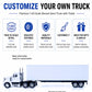 NewRay Customize 18 Wheeler Toy Truck with Trailer, 1:43 Scale Replica International Lonestar Diecast Truck, Customize Toy, Personalized Diecast Toy