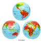 ArtCreativity Inflatable World Globe Ball Set Set of 6 Print Blue and Clear - Colorful Earth Map, 16 Inch Inflatable Beachball for Pool, Summer Fun