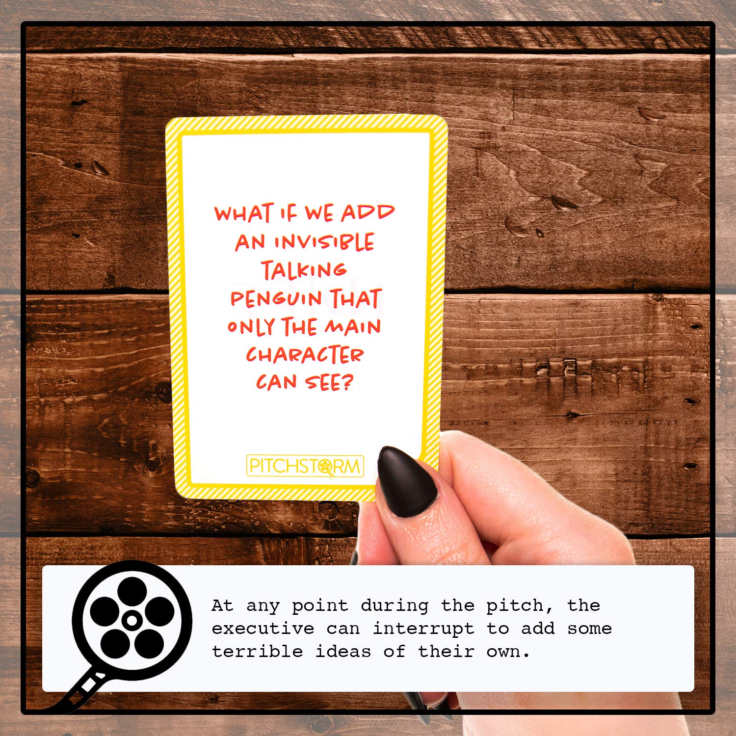 Skybound Pitchstorm : Card Game of Pitching Horrible Movie Ideas to the Worst Executives | Fun Party Tabletop Game Enjoyed by Teens and Adults
