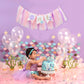 Mermaid 1st Birthday High Chair Banner - Under the Sea First Birthday Party Decoration, Mermaid Theme One Party Banner, Cake Smash Photo Props