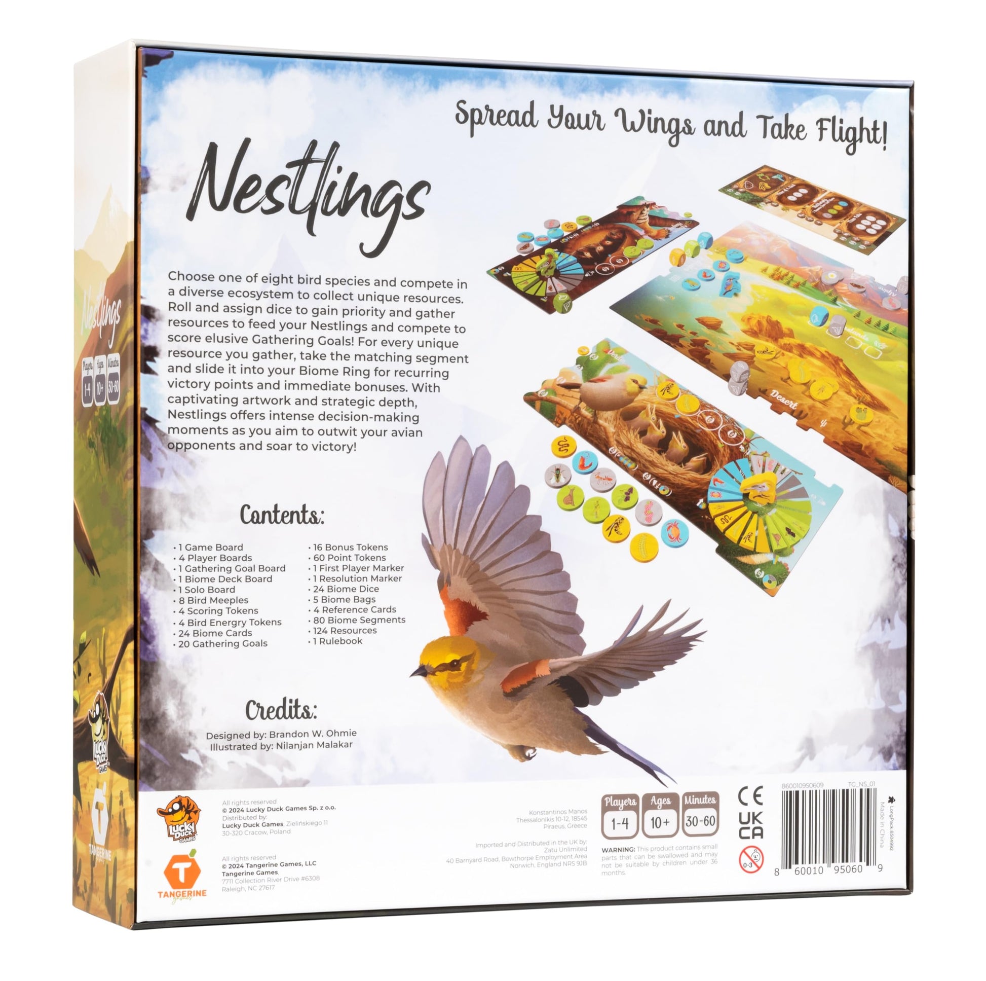 Lucky Duck Games Nestlings | Beautifully Illustrated Strategy Game | 1-4 Players, Ages 10+ | 30-60 Minute Gameplay